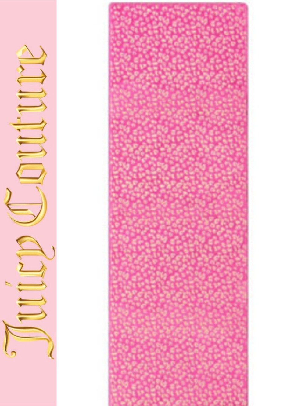 Juicy Couture Home Metallic Leopord Plush Accent Rug- Hot Pink